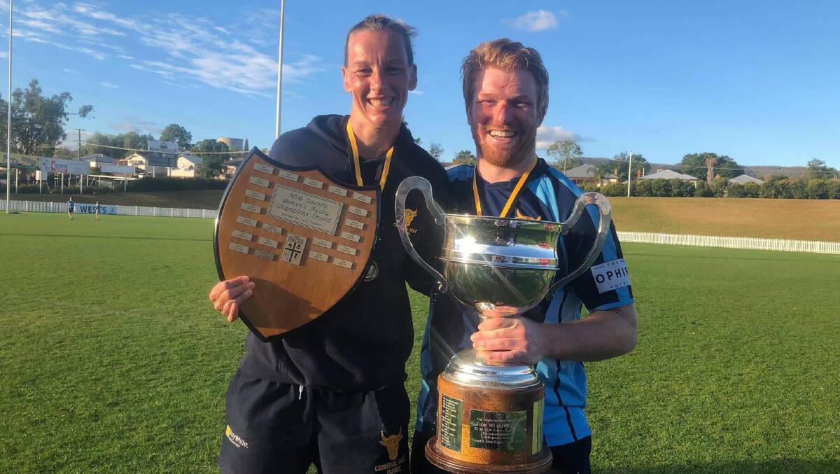 ON HOLD: Central West captains Mel Waterford and Mark Baldwin skippered their sides to Country Championships glory last year. They'll have to wait until 2021 for a defence.