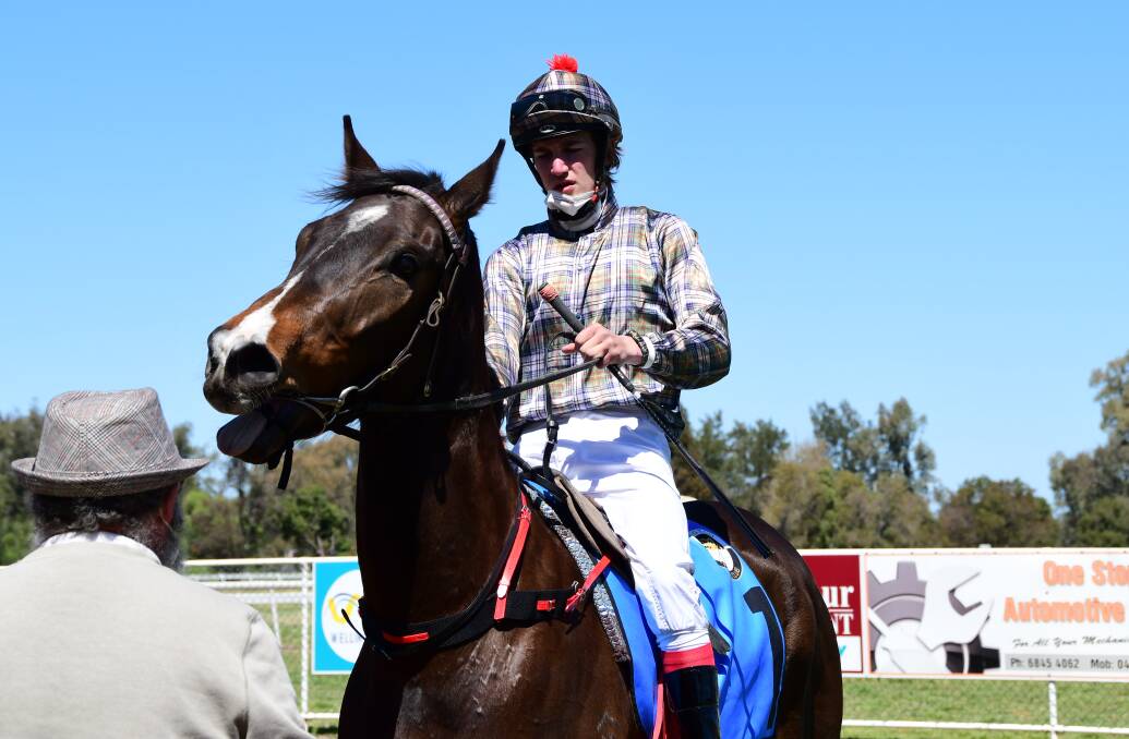 GOOD DAY OUT: Bathurst jockey Will Stanley rode Paul Theobald's Tiger King to second at Wellington before going on to win the Picnic Trophy Handicap. Photo: BELINDA SOOLE