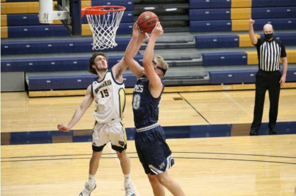 RECORD EFFORT: Will Cranston-Lown (left) scored a Rangers career high 22 points against Chadron State College. Photo: REGIS UNIVERSITY