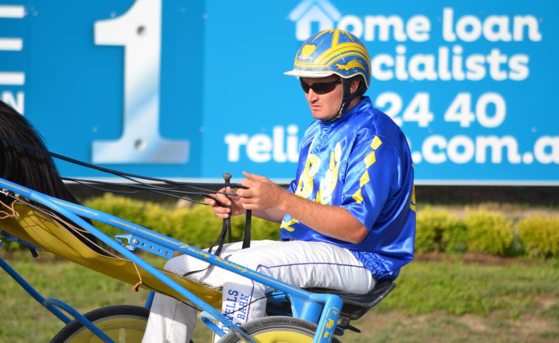 RUNNER-UP: Anthony Frisby drove Major Occasion to second place in the Group 3 J L Raith Memorial at Menangle Park on Saturday.