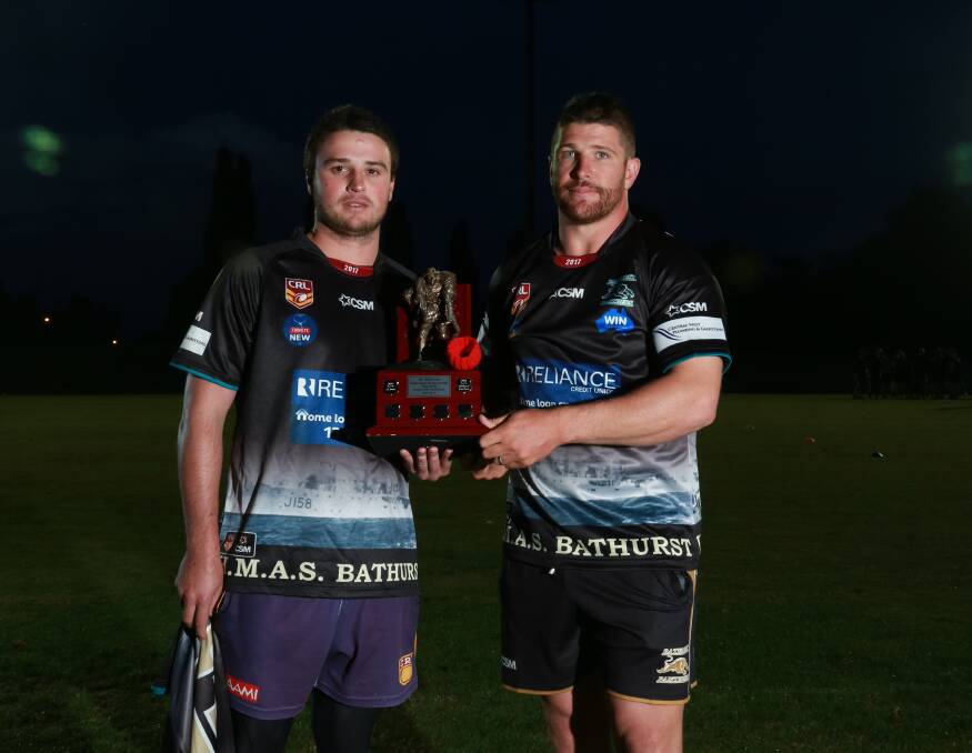 NEW LOOK: Panthers players Jake Betts and Todd Barrow.