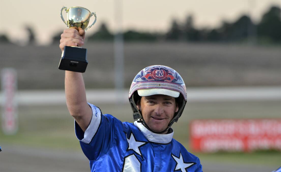 YOU BEAUTY: Mat Rue raises the Oberon Cup after taking out the annual feature. Photo: ANYA WHITELAW