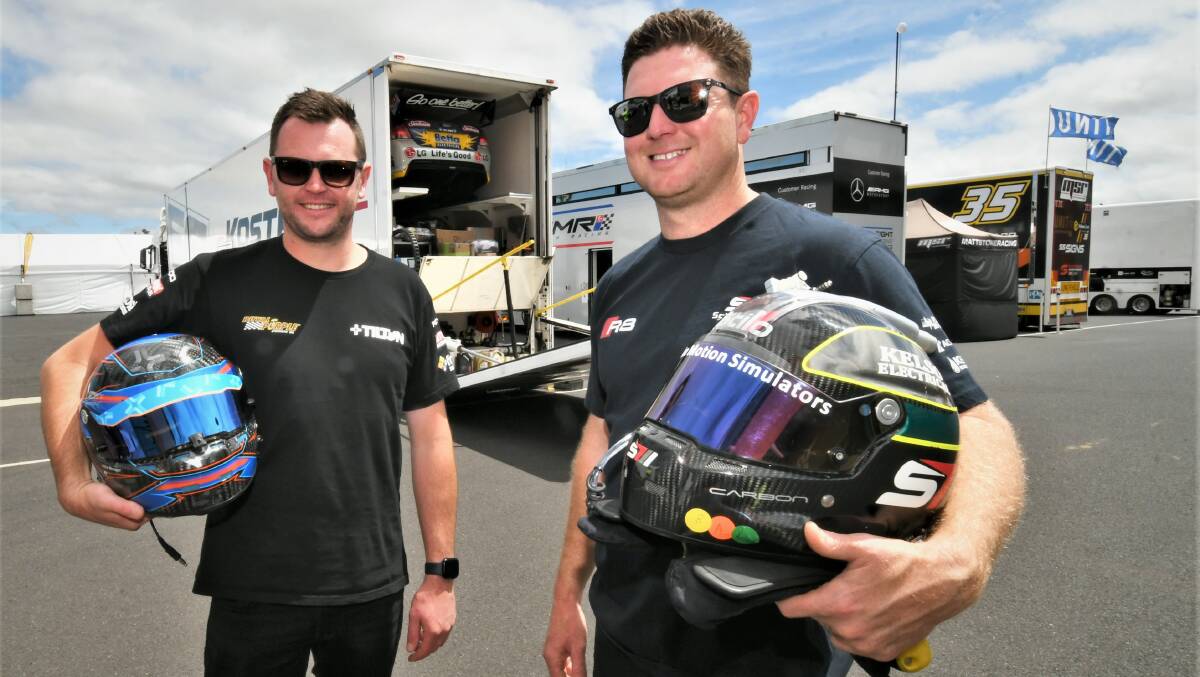 BRING IT ON: Brad Shiels (left) and Brad Schumacher can't wait to race at Mount Panorama this week. Photo: CHRIS SEABROOK