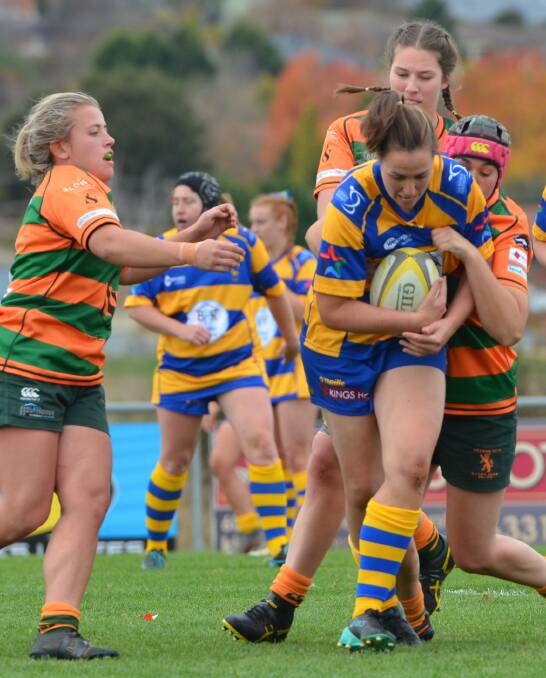 PHYSICAL CHALLENGE: Bathurst Bulldogs posted a 26-5 win over a much improved Orange City. Photos: ANYA WHITELAW