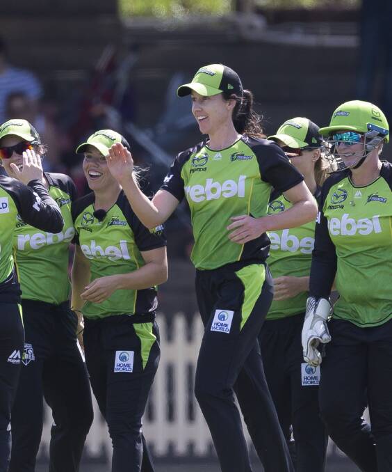 BRIGHT FINISH: Bathurst cricketer Lisa Griffith, who played Women's Big Bash League for Sydney Thunder earlier this summer, impressed in her final game for Penrith. She hit an unbeaten 78 and took 4-35. Photo: AAP