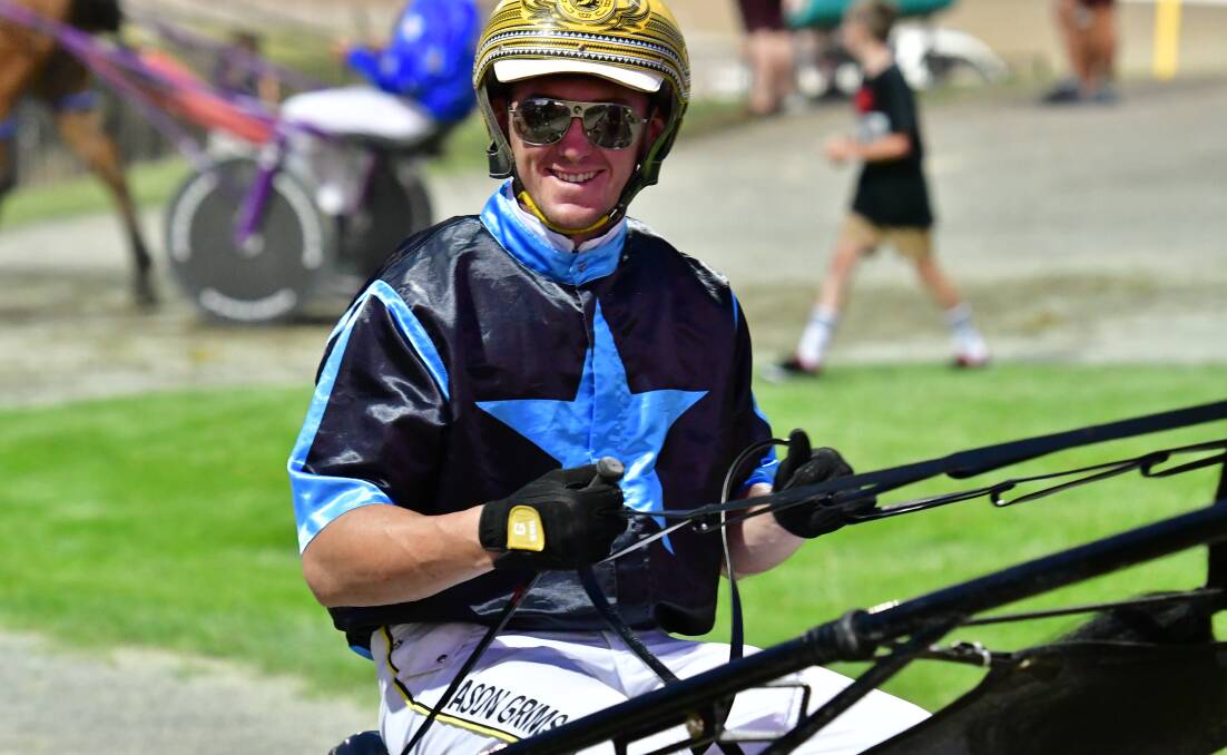 IN THE GIG: Jason Grimson will drive the Michael Muscat trained Lord Heston in his racing debut on Wednesday night. Photo: ALEXANDER GRANT