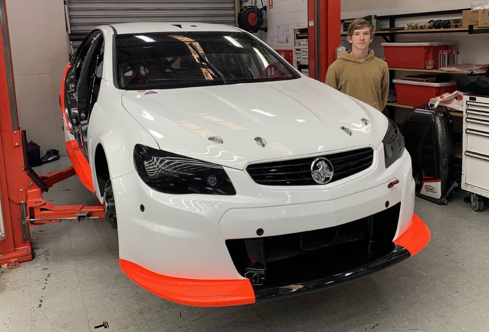 WAITING TO GO: Tyler Everingham will steer this ex-Walkinshaw Commdore in the Super2 Series for Bathurst team Anderson Motorsport.