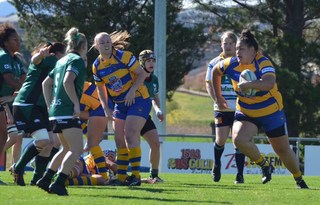 TOP RECRUIT: Haylee Lepaio is new to rugby this season, but has been a weapon for the Bathurst Bulldogs.