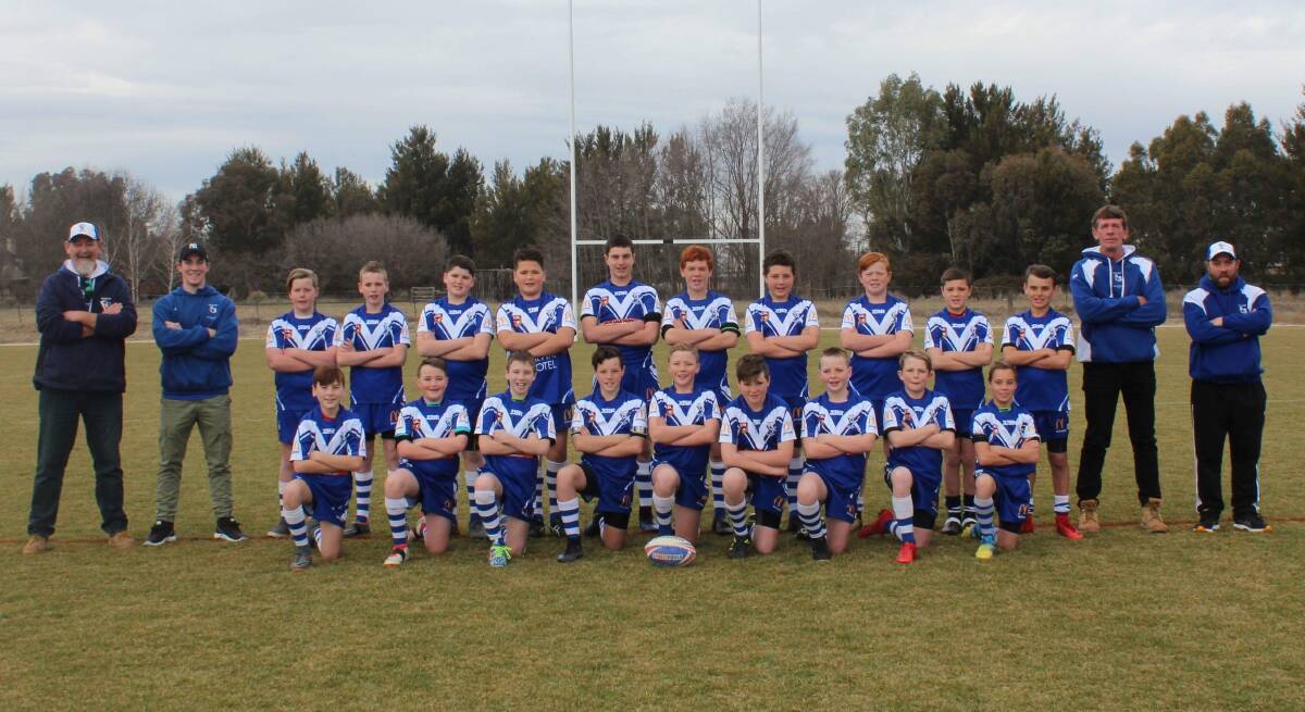 BLUE AND WHITE FIGHT: The under 12 Saints might be underdogs, but they will give their all to beat Mudgee Gold in Saturday's grand final. Photo: CONTRIBUTED.