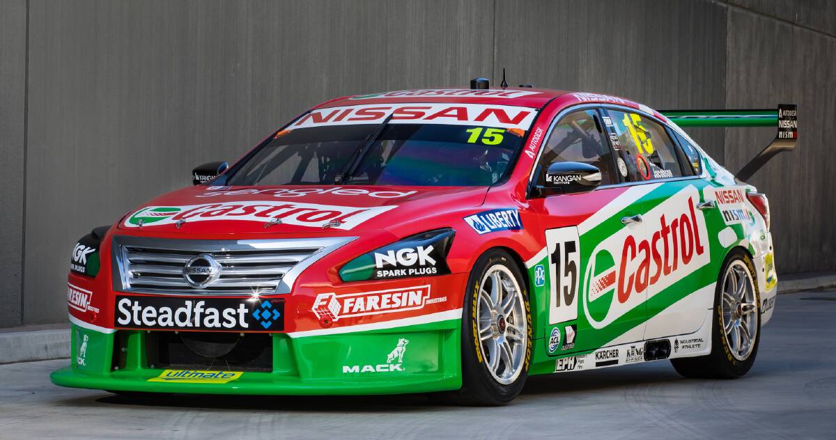FLASHBACK: Rick Kelly's Nissan Altima will carry this livery in tribute to the Castrol Perkins Racing entries of 2002.