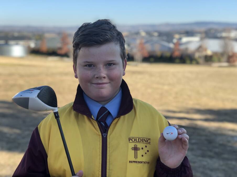 TAKING ON THE BEST: Holy Family student Cooper Starkey is playing at the School Sport Australia National Golf Championships in Toowoomba this week. Photo: CONTRIBUTED