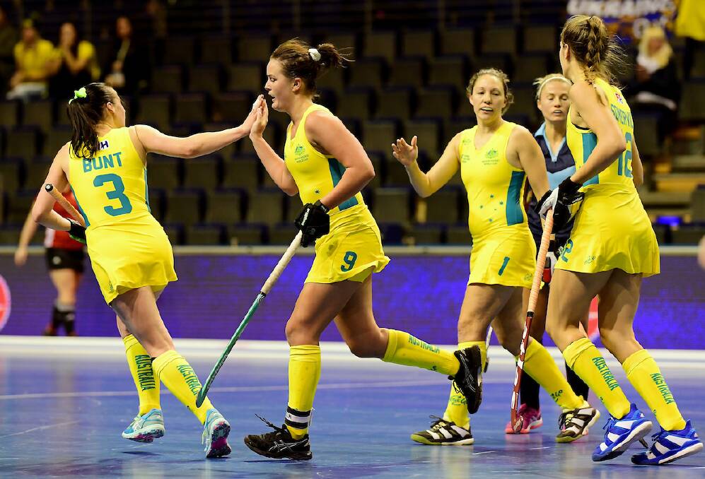 AUSSIE AIM: Tamsin Bunt hopes to contest her second indoor World Cup next year with Australian. The event will be staged in Belgium. Photo: FIH/ World Sport Pics