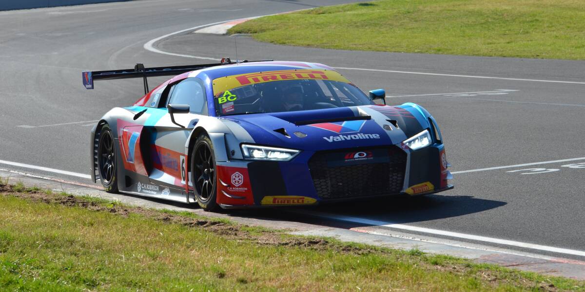 HOT LAP: Chris Mies clocked a record 1:59.2910 lap at Mount Panorama on Friday in this Audi as part of the Challenge Bathurst Supersprint. Photo: ANYA WHITELAW