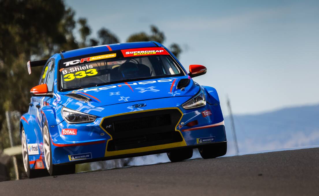 TOP EFFORT: Brad Shiels showed excellent speed on his way to finishing fourth in the opening race of the TCR series finale at Mount Panorama.