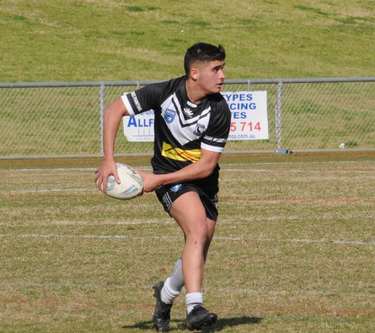 MIGHTY MAGPIE: Halfback Jamie Thorpe was one of a number of young stars who shone in Forbes' big win at Apex Oval on Saturday. Photo: NICK GUTHRIE
