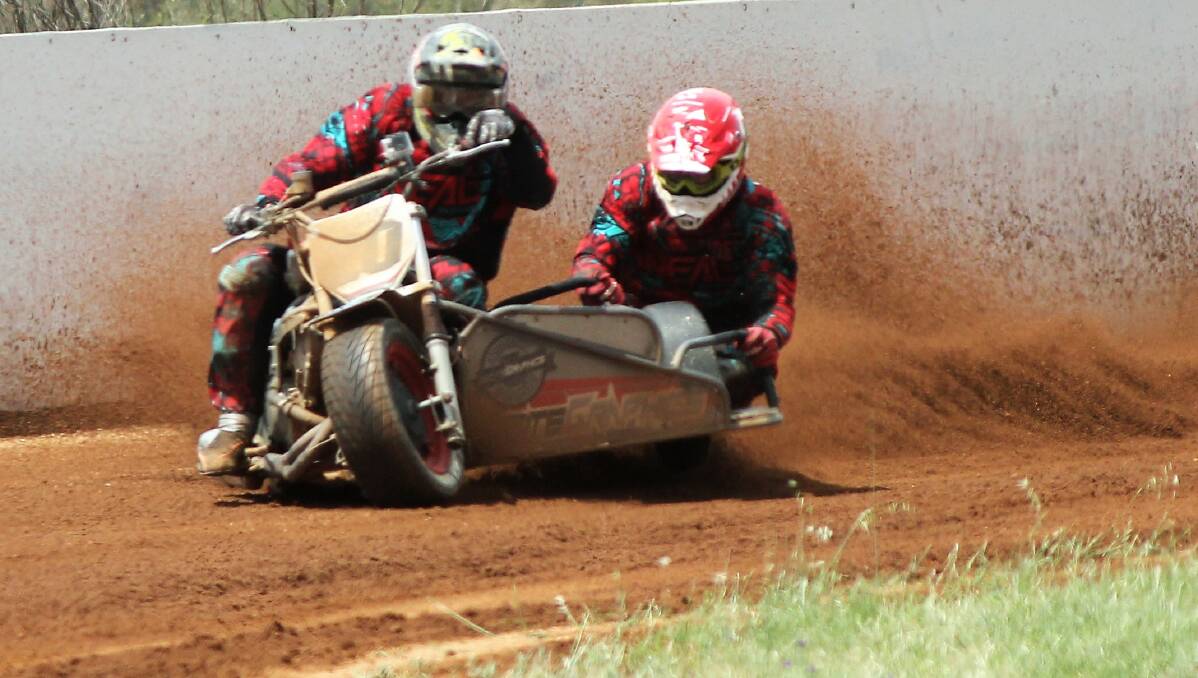 GOING STRONG: Bathurst brothers Kai and Lync Frame currently top the outright standings for the East Coast Sidecar Round Up. There is one round of the series remaining. Photo: CONTRIBUTED