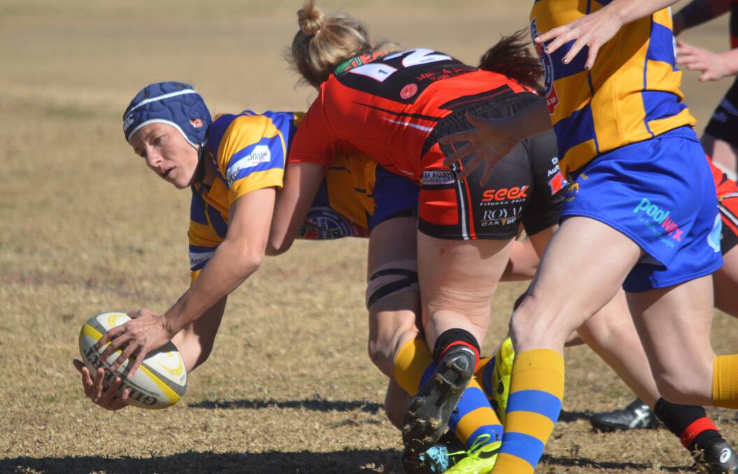 GRAND DAY OUT: Bulldogs skipper Mel Waterford led her side to a 64-0 win over West Wyalong on Saturday. Photo: MATT FINDLAY
