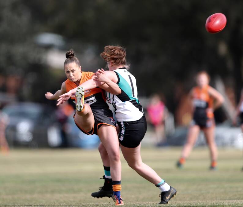 BOUNCE BACK: After suffering a narrow defeat last weekend, Tamara Thompson and her fellow Giants are keen to win on their home turf against Cowra this Saturday. Photo: PHIL BLATCH