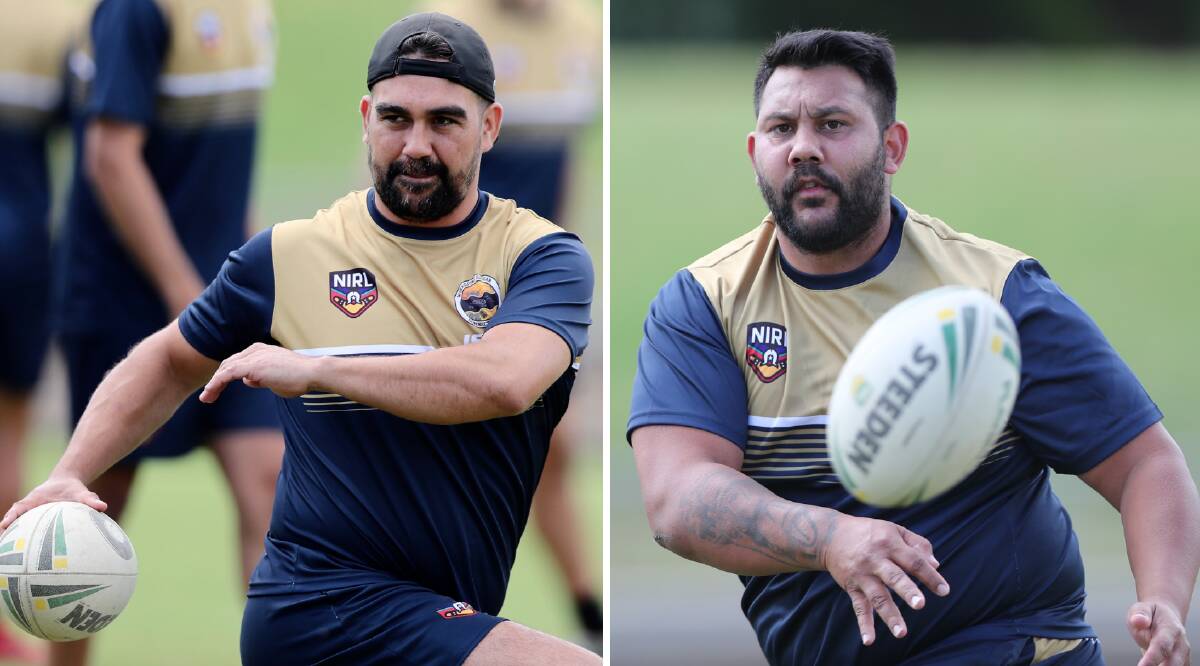 PASSIONATE TRIBE: Claude Gordon and Derick Peachey will line up for the Wiradjuri Googars in the new Tribal League. Photos: PHIL BLATCH