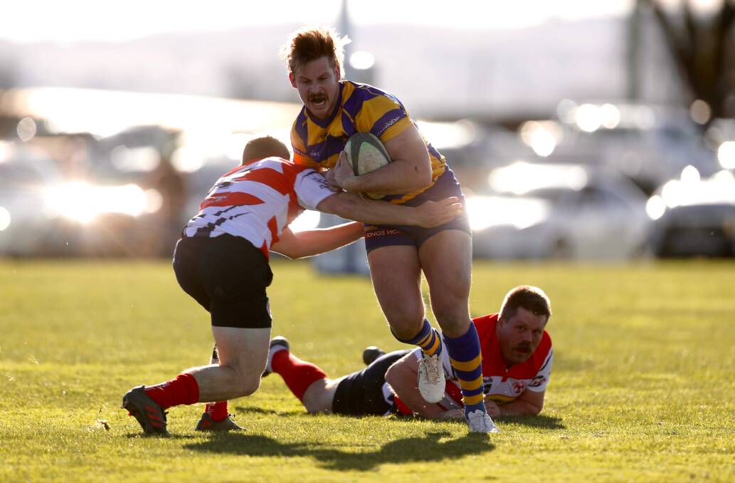 TOUGH GRIND: After upsetting Cowra last week, Adam Plummer and his fellow Bulldogs lost in added time to Forbes on Saturday. Photo: PHIL BLATCH