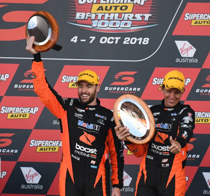 PODIUM: Scott Pye and Warren Luff have placed second in the last two editions of the Bathurst 1000. Photo: CHRIS SEABROOK