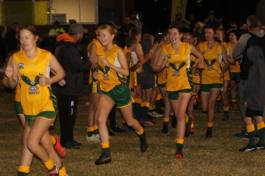 TOP EFFORT: The Eagles youth girls notched up a pair of wins in Nowra. Photo: BEN NEELY, AFL CENTRAL WEST MEDIA