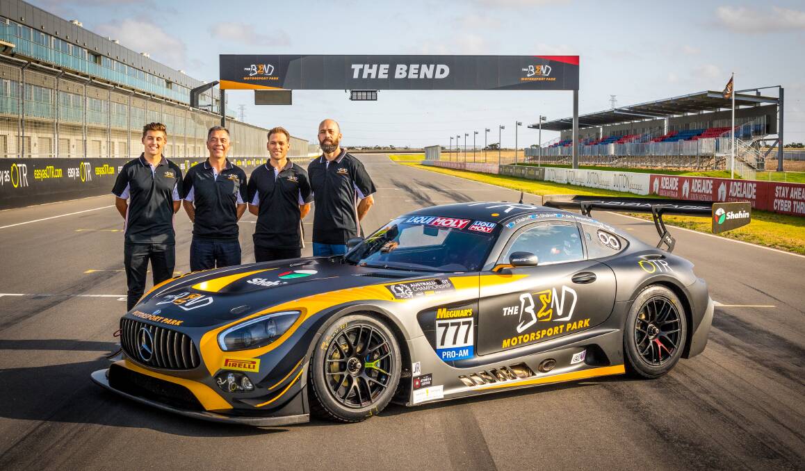 NEW COMINBATION: Nick Foster, third from left, will share this Mercedes with Anton de Pasquale and Yasser and Sam Shahin in the 12 Hour.