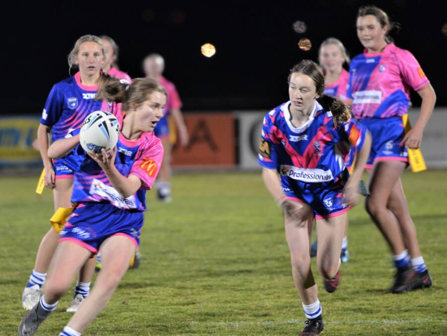 SAINTS UNDER LIGHTS: The under 16 St Pat's Blue and St Pat's Pink sides played under lights at Jack Arrow Oval.