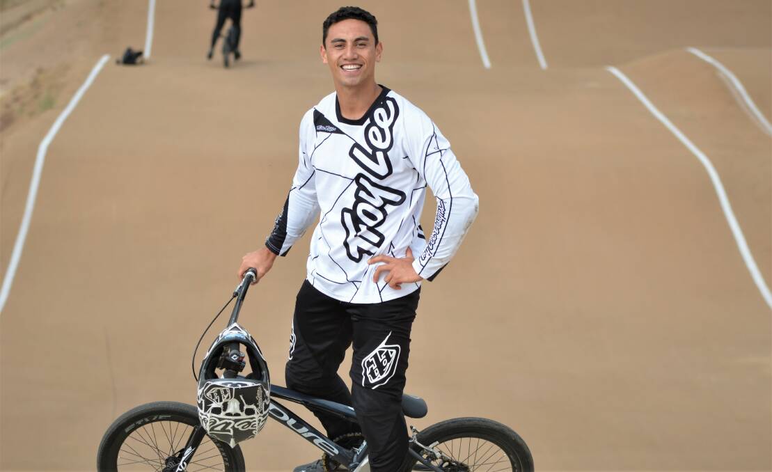 RECON: Brandon Te Hiko was excited to train on the new layout at the Bathurst BMX track in January. Photo: ANYA WHITELAW