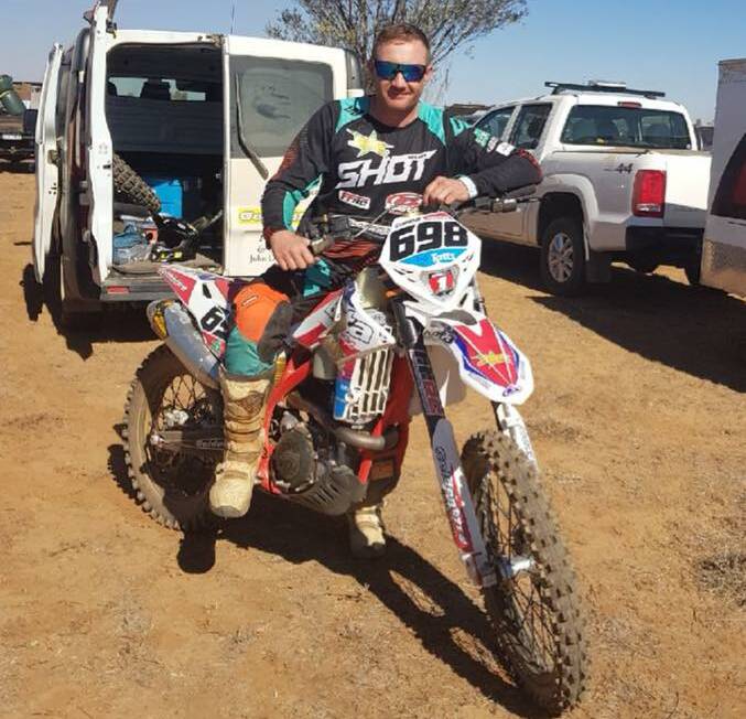GUTTED: Ben Grabham was unable to finish the Finke Desert Race.