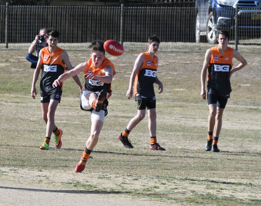 The Orange Tigers took out Sunday's Central West AFL grand final 9-3-57 to 3-7-25 over the Bathurst Giants. Photos: CHRIS SEABROOK