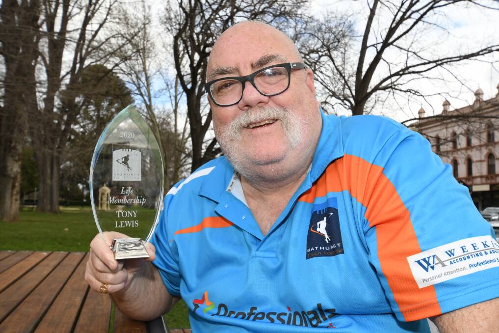 HONOURED: Tony Lewis has been made a life member of Bathurst Touch Football. Photo: CHRIS SEABROOK 081220clifemem