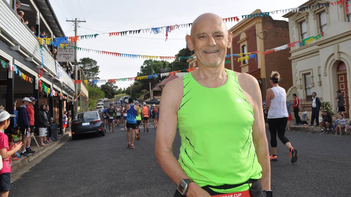 ON THE ROAD AGAIN: Ray James completed his 303rd marathon at the Carcoar Cup on Sunday. Photo: NICK McGRATH