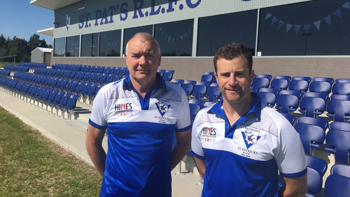 SHARED ROLE: Kevin Grimshaw and Dane Fisher will co-coach the 2019 St Pat's under 18s side. 