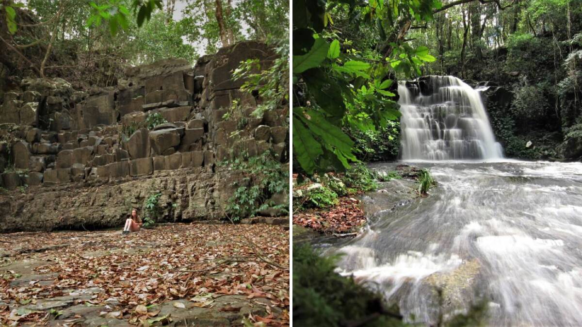 Jerusalem Creek Falls: Now and then. Photos: Ken Rubell