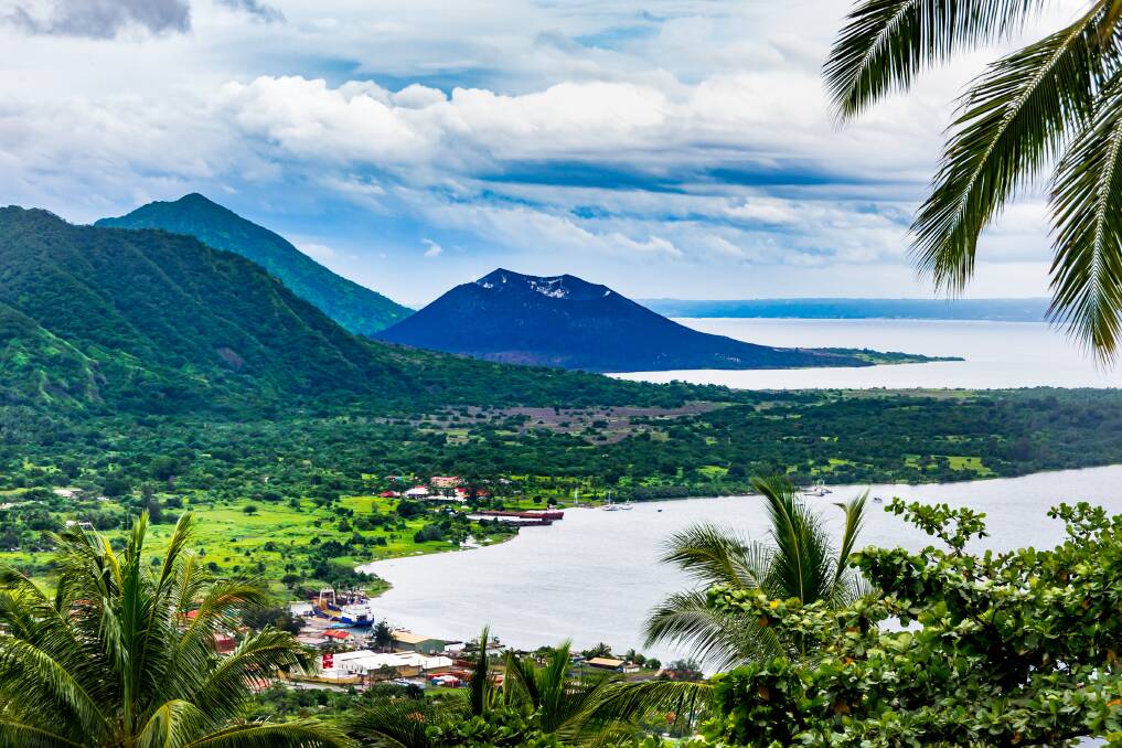 STUNNING: Rabaul is noted for its breathtaking scenery. Situated on the edge of a flooded caldera, it was a base for the Japanese during the war.