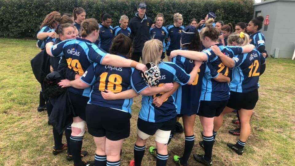 CHAMPIONS: Central West debrief after Saturday's opening day of the NSW Country Rugby Union Women's Championship, which they went on to win the next day. Photo: DAVINA WRIGHT