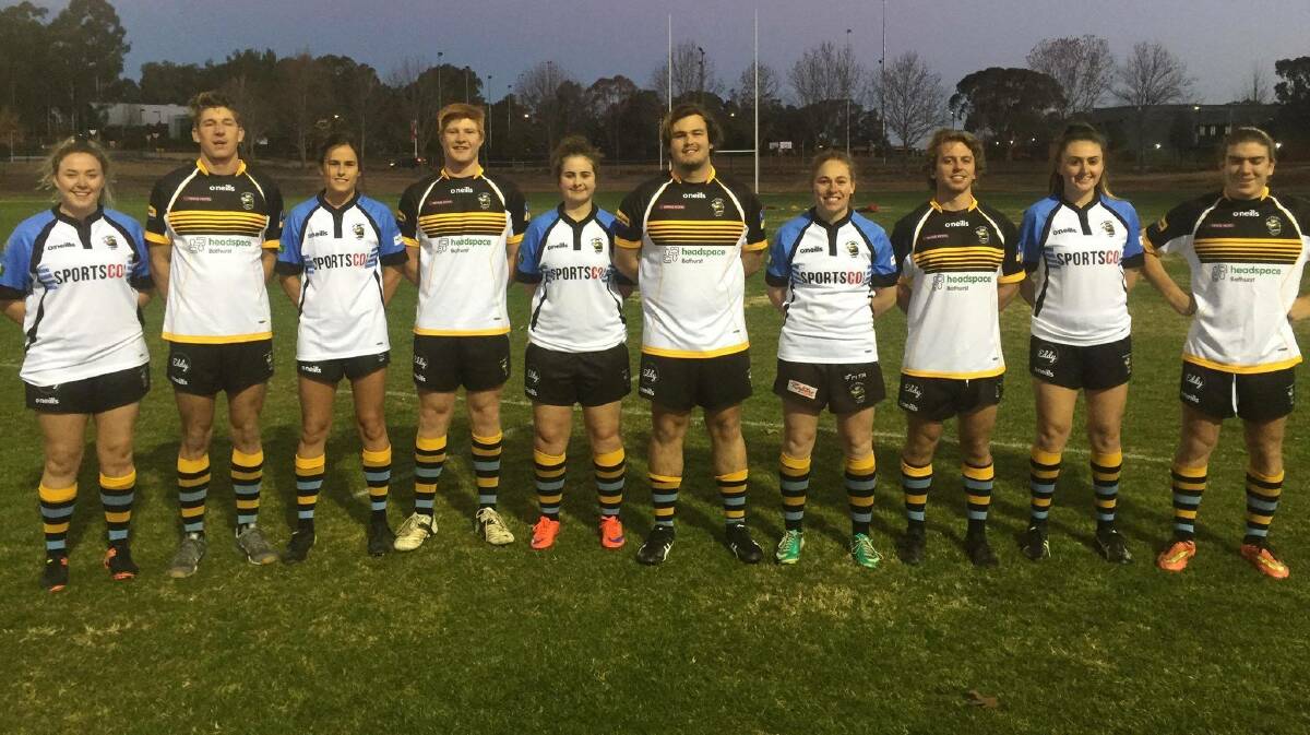 HELPING HANDS: CSU's men's and women's sides will don special, one-off jerseys this weekend, which will be auctioned off to support Headspace and Veritas House. Photo: CONTRIBUTED