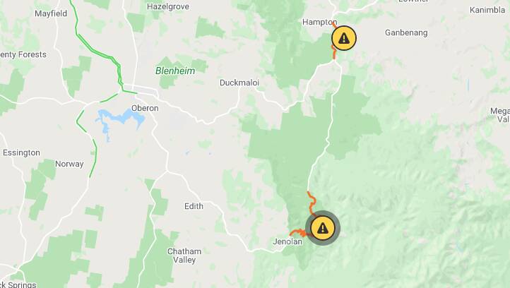 CLOSURES: Jenolan Caves Road remains closed at two sections. Photo: LIVE TRAFFIC NSW