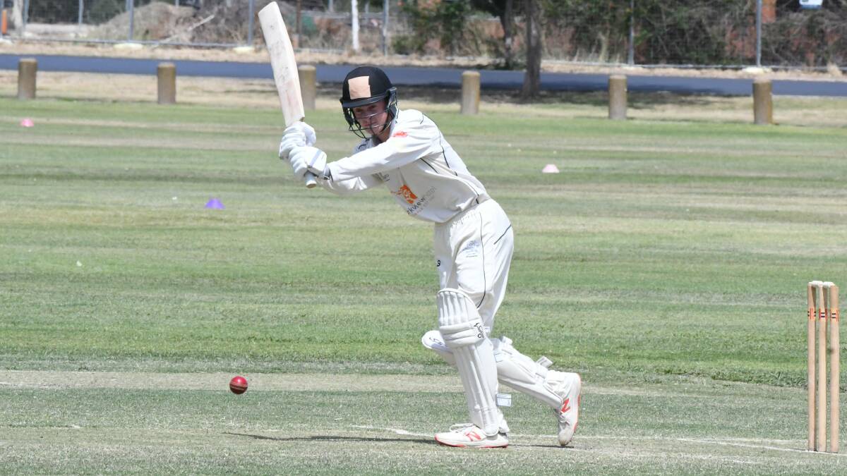 DOMINANT: Ben Schofield whips one through midwicket on his way to 60, his Orange City side answered any remaining questions regarding their premiership credentials. Photo: CHRIS SEABROOK