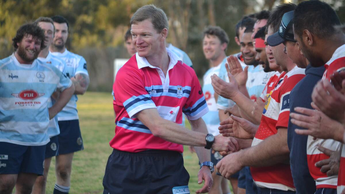 CLOSE RACE: Central West referees boss Richard Madden, pictured after controlling his 150th game in 2017, labelled this year's MVP race the tightest in some time. Photo: PETER GUTHRIE