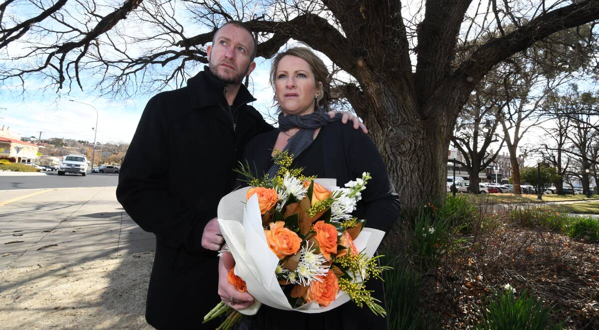 NEVER GIVING UP: Kylie Spelde and her brother Adam Vaughan near the spot where their sister Janine Vaughan was last seen almost 20 years ago. Photo: CHRIS SEABROOK