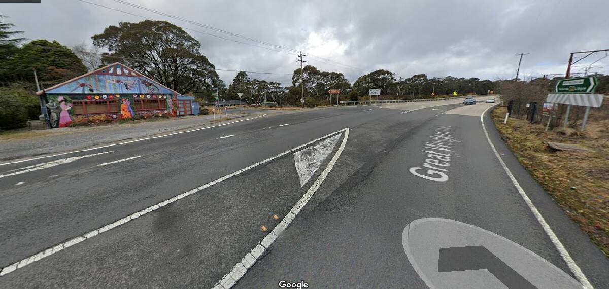 Great Western Highway and Evans Lookout Road, Blackheath. Photo: GOOGLE MAPS