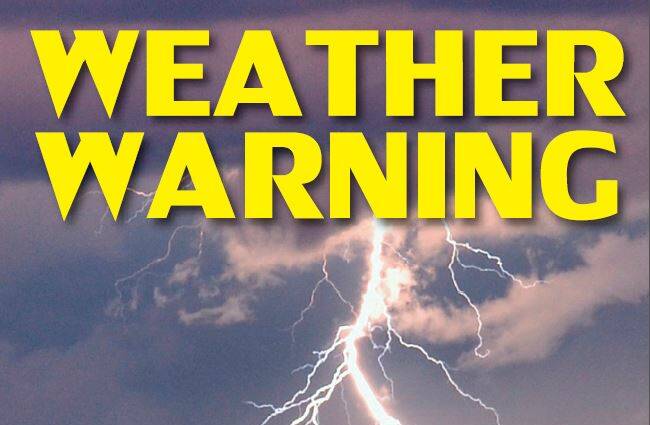 Severe weather warning issued for areas south of Bathurst