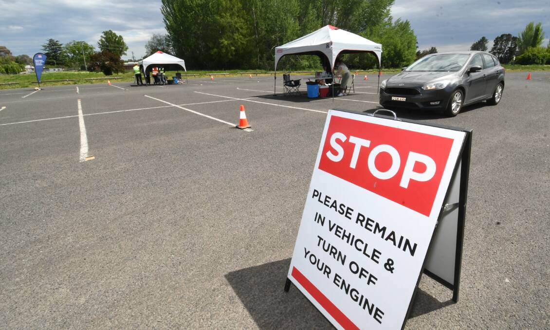 GET TESTED: A drive-through testing clinic will remain open in the Cooke Hockey Complex car park for the next two weeks. Photo: CHRIS SEABROOK
