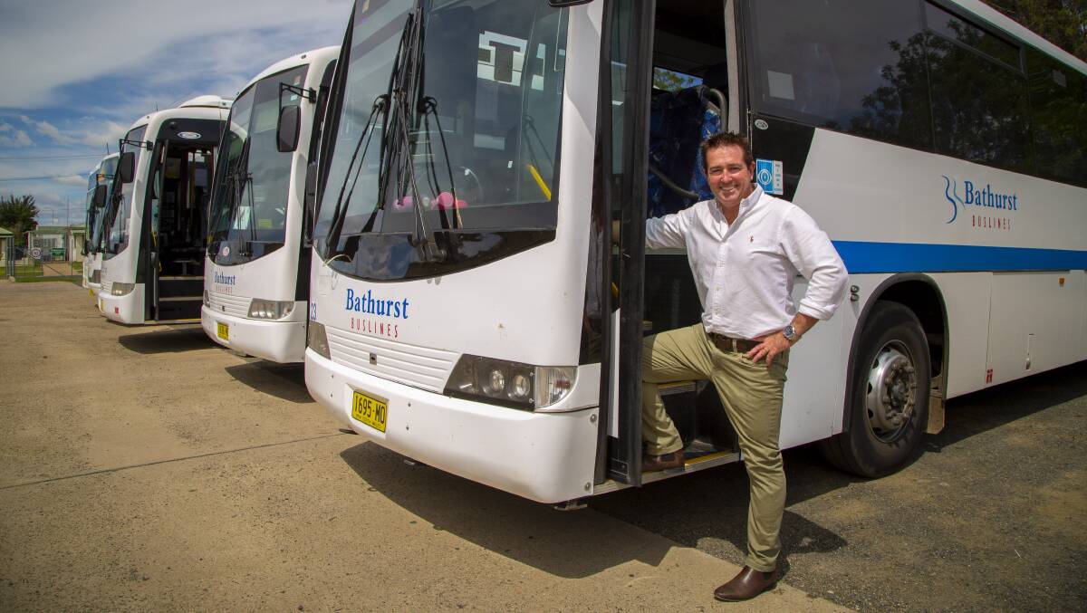 TRACK YOUR BUS: Bathurst MP Paul Toole was welcomed the roll-out of real-time tracking technology on 55 buses in Bathurst. Photo: SUPPLIED