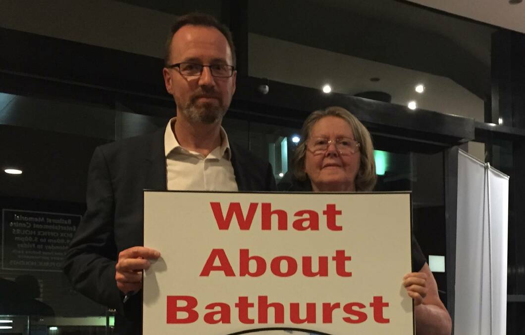 STILL FIGHTING: Greens MP David Shoebridge pictured in Bathurst in March with Carol Nielsen, whose son Tor was the whistle-blower on the historic sex abuse at St Stanislaus' College
