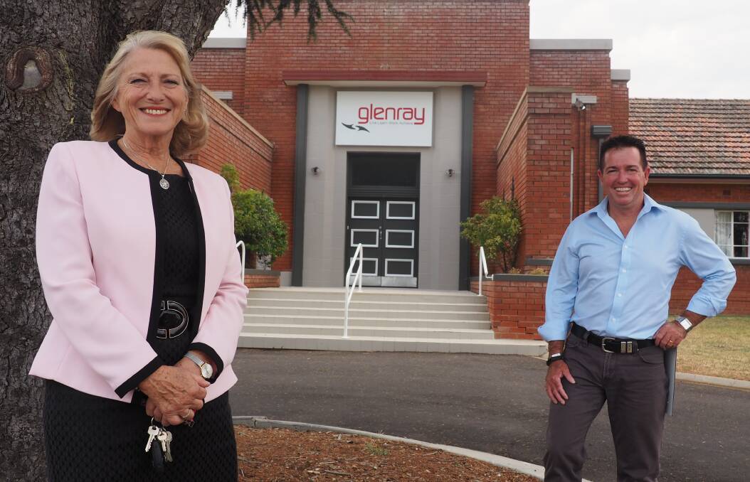 FUNDING SUPPORT: Bathurst MP Paul Toole (right) with Glenray’s chief executive officer Susan Williams. Photo: SUPPLIED