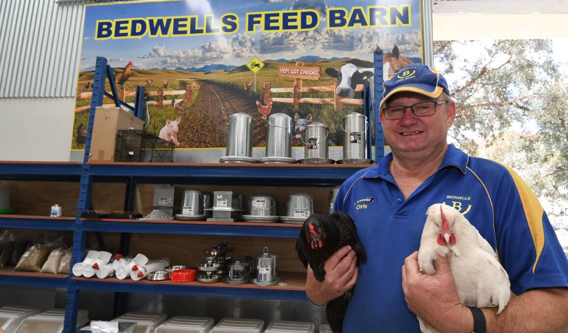 SITE SEEING: Bedwells Feed Barn owner Chris Frisby in the new premises on the Vale Road. Photo: CHRIS SEABROOK 121317cbedwels1