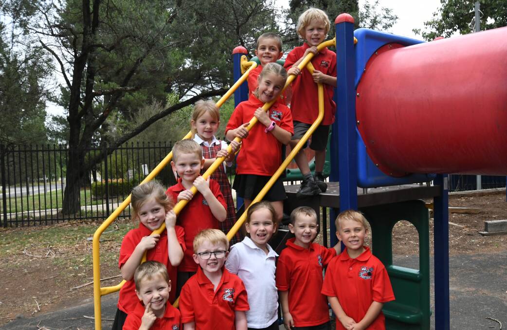 HERE WE GO: Meadow Flat Public School's kindergarten class is among those featured in our Big Steps For Tiny Feet pictorial.